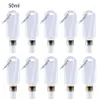 5Pcs 50ml Wiederverwendbare Tragbare Mini Alkohol Spray Flasche Hand Sanitizer Reise Kleine Halter Haken Schlüsselbund Träger Bottles1292V