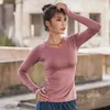 Conjuntos activos Ropa deportiva para mujer para fitness Mujer Sin costuras Manga larga Gimnasio Mujer Camisa deportiva Yoga Top Mujer Entrenamiento Tops T-shirtL230927