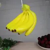 Party Decoration 1/3/5/7/9 Heads Artificial Fruit Simulation Fake Banana Ornament Pography Props Kök Bord hem