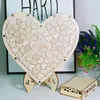 Other Event Party Supplies Wedding Wood Heart Shape Signature Guest Book Tabletop Guestbook Drop Box Decor Personalized Wedding Guest Signatures 230926