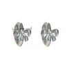 Boucles d'oreilles à dos avec nœud papillon pour femmes, 1 paire, Vintage, mode, Clip d'oreille, bijoux pour femmes, Y2K, années 90, esthétique, métal Simple