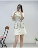 Maje Tweed Short Collar Dress Fit Contrasting A-line Mini Dress for Women
