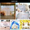 Decoración de fiesta Cortinas de telón de fondo de boda sin arrugas 2 paneles Gasa blanca como cortinas de tela para decoración de arco Cortina de cama con dosel