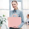 Składanie materiałów A4 Portfolio Folder Padfolio Women Business Trochę biznesowa Składanie Uchwyt Skórzany zamek kalkulator kalkulatora Dokumenty Organizator 2309927