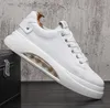 Men Platformschoenen Sneakers Loafers Ademende luchtkussen Verhoogte schoenen Lace-Up Fashion Flats Round Toes Men Comfort Little White Casual Shoe Plus Maat 37 ~ 46