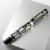 Перьевые ручки с натуральной морской ракушкой, роскошная ручка Jinhao 650 Black, средний перо 18 кг, отличное 230927