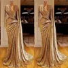 Sexy tiefer V-Ausschnitt formale Abendkleider 2020 Design Saudi-arabische Pailletten Prom Party Kleid Kleid Robe De Soiree Sexy tiefer V-Ausschnitt Forma320S