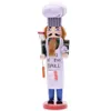 MyBlue 35 cm Europe Vintage Chef Statue Nutcracker Sculpture Figurin Christmas Doll Ornaments Home Room Decoration Accessories 201338x