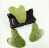 Forma de corazón Piedra Natural xiuyan jade Guasha gua sha tablero masajeador para terapia de desguace rodillo de jade ZZ