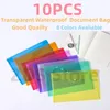 Składanie materiałów A4 10PCS Plastikowe folder Folder Student Test Paper Paper -Surage for Documents Organizer 230927