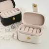 Mini Portable Jewelry Box Jewelry Organizer Display Rings Holder Boxes Button Leather Storage Button Jewelers Joyero Gift