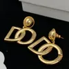 Boucles d'oreilles pendantes Alphabet en laiton, boucles d'oreilles de créateur de mode, 3 tailles, 2.5cm #3cm #4cm