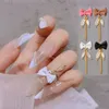 Nail Art Decoraties 10 Stuks Strik Kwastje Legering Sieraden Kristal Parel Ketting Hanger Charm Metal Tip Accessoires 230927