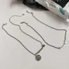 925 Sterling Silver Necklace Kvinnliga insala modesmycken Hip Hop Lock Pendant Bone Chain Man