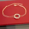 Bracciale per coppia carino Bracciale di design di lusso a mano per gioielli da donna Gioielli in acciaio inossidabile amicizia fidanzamento festa di nozze bir206K