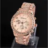 Women Diamond Watch marka mody luksusowe zegarek na rękę renogio feminino ladies złota stal kwarcowa geneva Casual Watch Crystal 2878