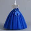 Mädchenkleider, Blumenmädchenkleid, lang, für Kinder, kleiner Host, Klavieraufführung, Prinzessin, Hochzeiten, bodenlang, Ballkleid, Mädchenparty