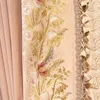 カーテンピンクのベルベット刺繍ステッチリビングルームベッドルームのダイニングヴィラハイウィンドウカスタマイズ230927の濃厚なシェーディングカーテン