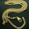 Solid 18k Gold Filled Curb Link Necklace Chain 45cm Length 2 2mm N266293j