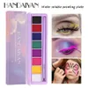 Kroppsfärgvattenaktiverad eyeliner UV-ljus neon pasteller eyeliner pastell-svart ljus uv reaktiv eyeliner glöd i mörkt ögon foder pigment 230926