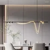 Lampes suspendues Designer Art Lustre Restaurant Bar Island Table Personnalité créative Ligne minimale Showroom Beauty Shop Décoratif