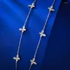 Pingentes charme flor moissanite diamante colar real 925 prata esterlina noivado casamento chocker para jóias femininas