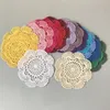 Tappetini 10 PZ LOTTO Centrino rotondo in cotone fatto a mano all'uncinetto Tappetino per tazza 16 colori 20 cm x 20 cm Tovaglietta303y