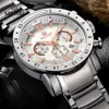 MEGIR brand quartz watches for men man's business white wristwatch fashion three-eyes waterproof luminous watch for male 310U