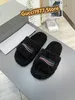 Luxury designer slippers sliders paris slides sandals slippers flat bottoms for women hot designer comfortable girl fur furry slides slipper EUR35-42