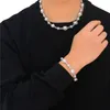 Chokers Arrival Pearl Choker Necklace Iced Out CZ Stone Hip Hop Rock Jewelry For Men Women Gifts 230927