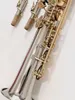 Silver B-flat professional soprano saxophone all-silver made professional-grade tone saxo soprano playing jazz instruments