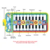 学習おもちゃのキッズミュージカルピアノマットデュエットキーボードプレイマット20キーキーフロアピアノ