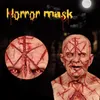 Scary Bald Blood Scar Mask Horror Bloody Headgear 3D Realistic Human Face Headgear Emulsion Latex Vuxna Mask Maske Masque Q0275m