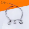 Charm Bracelets 2023 Stainless Steel Silver Color Cute Have Logo No Buckle Fashion Bead Bracelet Free Wholesale