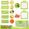 Vegetable Cutter 6 Dicing Blades Mandoline Slicer Fruit Peeler Potato Cheese Grater Chopper Kitchen Accessories Vegetable Slicer 2291s