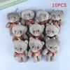 Porte-clés en peluche Ours poupée ours bouquet accessoires mini ours en peluche poupée mignon jouets en peluche ours animal poupée en peluche porte-clés pendentif petit cadeau 230926