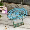Decorative Objects Figurines Mini Home Decoration Crafts Garden Iron Table Chair Door Doll House Fairy Tale Garden Accessories Small Furniture Decoration 230927