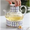 Kopjes Schoteltjes Europese Stijl Theepot Bone China Koffiekopje Schotel Set Handgeschilderde Gestreepte Keramische Engelse Afternoon Tea Drinking2529