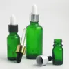 Promotion 20pcs 5 10 15 20 30 50 100 ml green glass bottle with pipette dropper e liquid essential oil serum perfume bottles257P