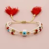 Bracelets à maillons Bohème Été Coloré Cristal Turc Oeil Charme Femmes À La Main Amitié Gland Bijoux De Mode Miyuki Perle De Verre