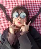 Party Decoration 10pcs Creative Round Frame Can Turn Eyeballs Funny Cute Toys Black Mesh Glasses Props Boys Girls Children Adult Festival