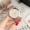 2023 Hot Sale modemärke klockor Luxury Watch Women Girl 3 Dials Style Metal Steel Band Quartz Write Watch Free Shipping Wholesale