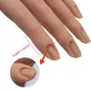 Kunstnagels Siliconen manicure oefenhand Realistisch acryl nagelkunst mannequin Vingertraining met cliphouder voor doe-het-zelf salonartiesten 230927