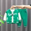 Conjuntos de ropa Nuevos niños Traje de béisbol Niños Niñas Casual Deportes Abrigo Pantalones Tripartito Primavera Otoño Delgado Bebé Chándal Trajes 230927