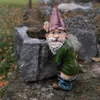 Resin Naughty Garden Gnome Christmas Dress Up Indoor or Outdoor Decorations Gnome Christmas Gnome DIY Garden Decoration Dwarf 2011276Q