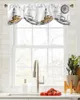 Curtain Retro Illustration Lighthouse Sailing Ship Kitchen Curtains Balcony Adjustable Roman Blinds Small Short For Living Room