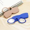 Sunglasses Portable Soft Silicone Pince Nez Armless Nose Resting / Clip Reading Glasses With Case Power 1.50 2.00 2.50 3.00