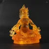 Dekorativa figurer Buddha Image of the God Wealth Harts Imitation Glass Tantric Tibetan Legend - Zangbala Water For