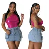 Saias verão sexy magro denim mini saia shorts mulheres faldas 2023 moda festa noite clube jean para mulher com bolso ropa mujer