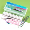 Nail Art Kits Rainbow Stainless Steel Tools Cuticle Pusher Dead Skin Gel Polish Remove Nipper Cleaner Care Tool Pedicure Manicure Set 230927